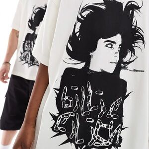 COLLUSION Unisex oversized license Billie Eilish graphic festival T-shirt